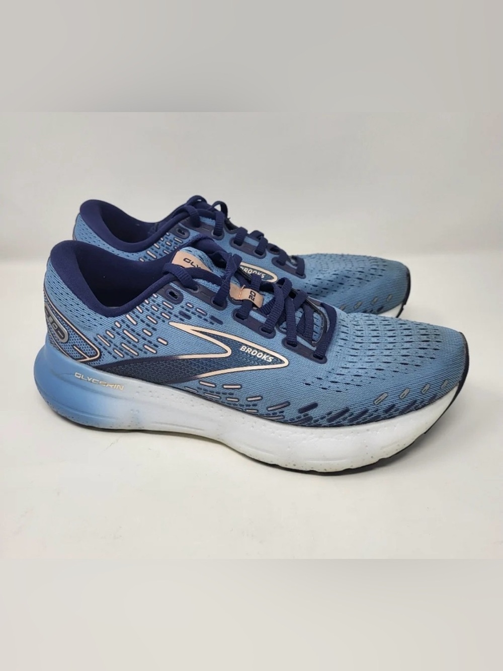 Brooks Glycerin 20 Blue Athletic Running Shoes Women's Size 9B